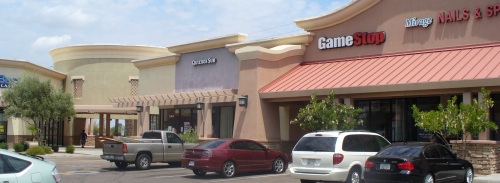 Quinzos Sub shop, Mirage Nails and Spa Hair and GameStop store where I was falsely arrested in Chandler by Officer G. Pederson