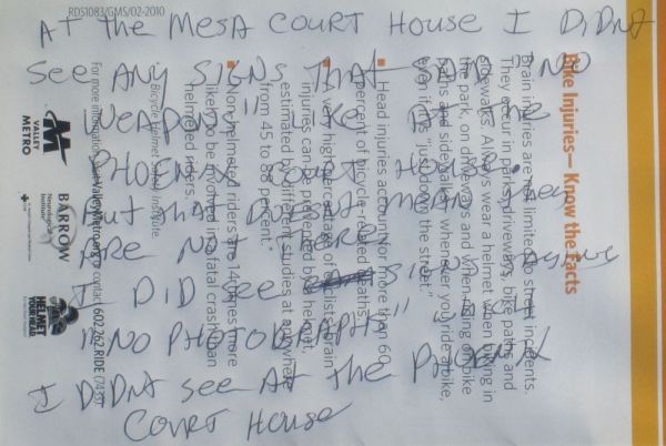 False arrest, civil rights violations, Friday, December 18, 2014, 
Maricopa County Court House, Maricopa County Sheriff Brotherton, badge #1287, Conrad Chavez - 
This is my camera case. It was illegally searched by pig #1 Conrad Chavez, it may have been illegally searched by pig #2 name unknown. - Photos I shot at the Mesa Court House on Monday, December 28, 2015 at 222 E Javelina Avenue, Mesa, Arizona