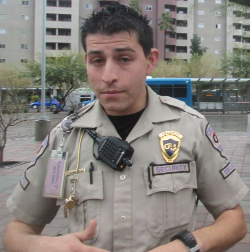 False arrest on Thursday, January 7, 2016 at Valley Metro Tempe Transit Center by  rent-a-cop Aldo Nunez Bicycle Cellar, Revo Bar, Tea 2 Go, Revo Pizza Bar, Cistrine  ,200 E 5th Street, 200 East 5th Street, 85281   